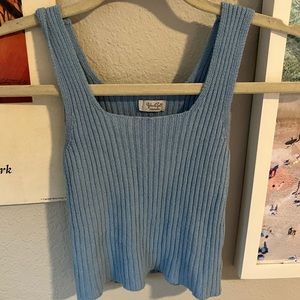 NWOT Brandy Melville Blue Knit Tank Top